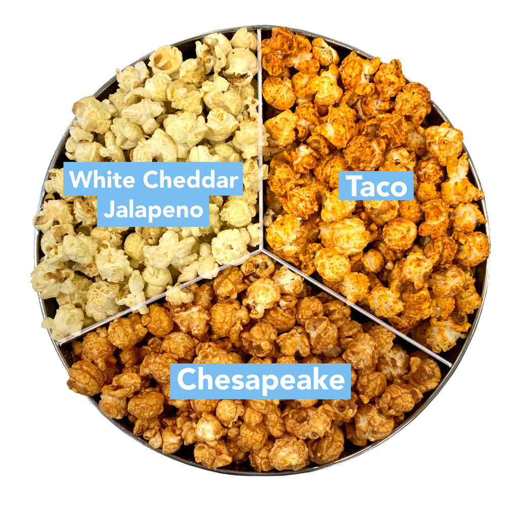 Spicy Popcorn Tin Combination